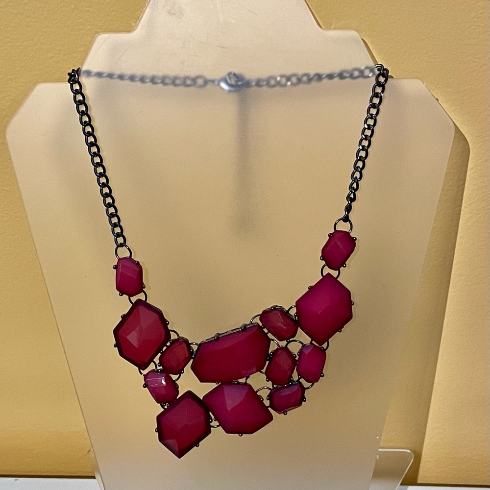 Elegant Pink Gemstone Necklace